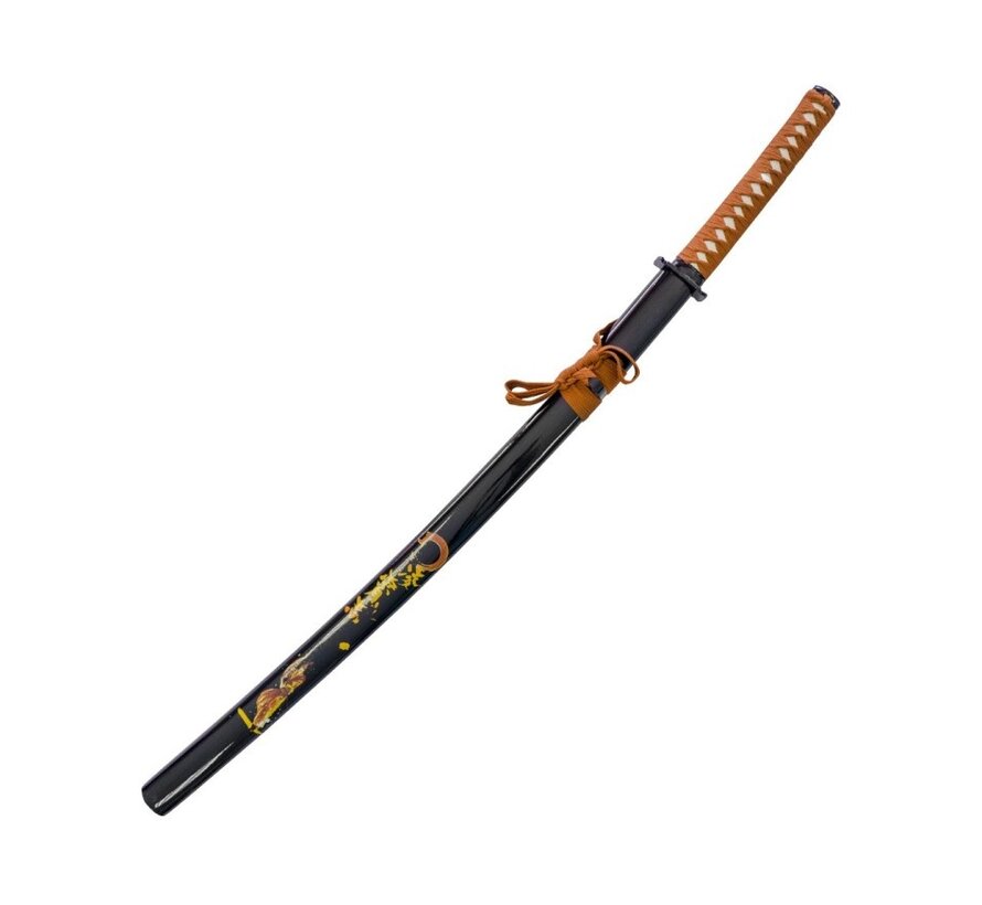 Decoratieve katana zwart bruin