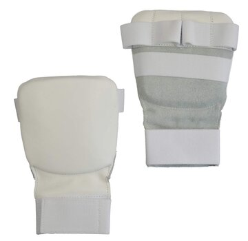 Phoenix Karate handbeschermers leder, wit - Maat M - OP=OP