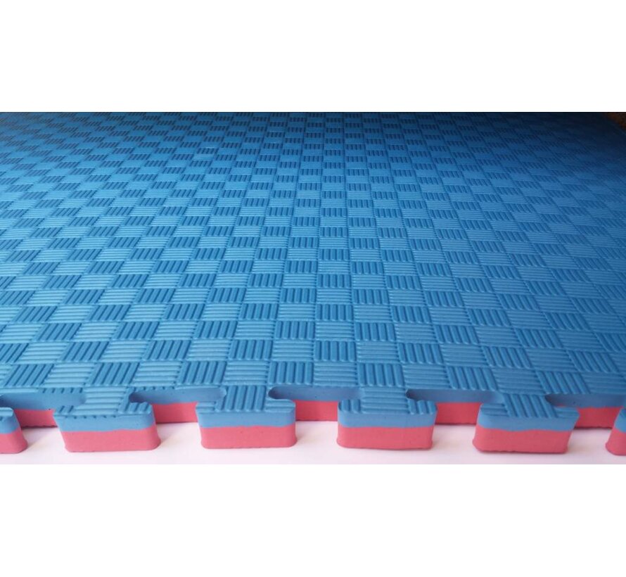 Verhuur 2,5 Cm Puzzelmatten rood/blauw