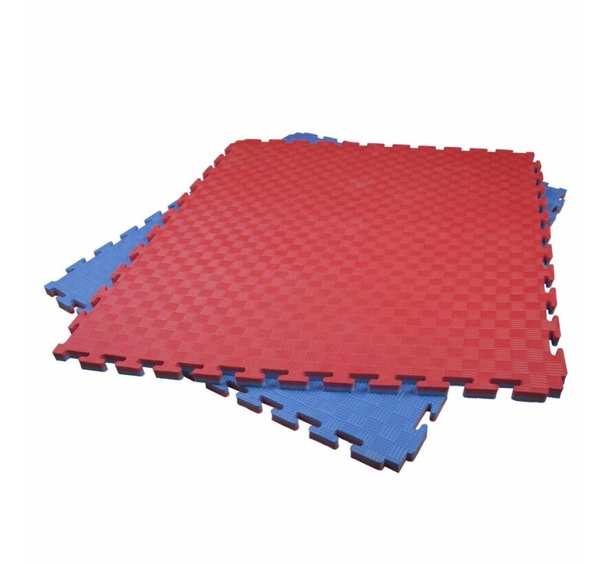 Verhuur 2,5 Cm Puzzelmatten rood/blauw