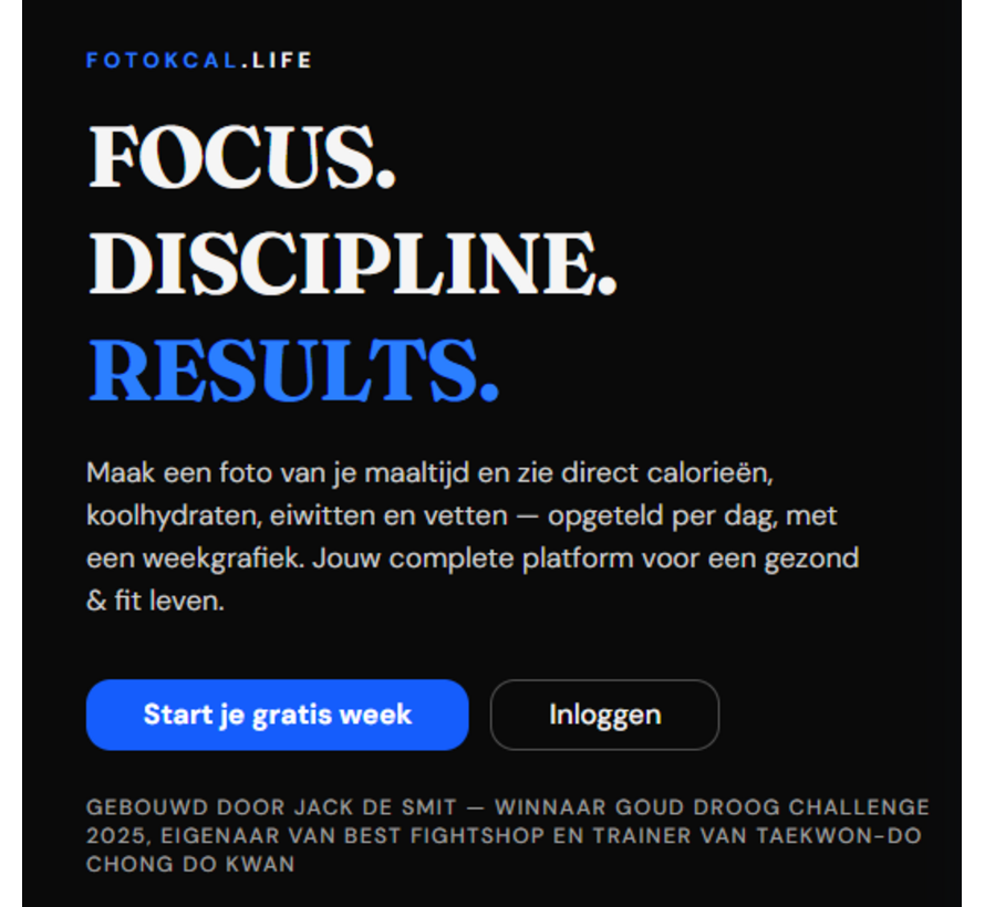 FotoKcal.live - Bereken je calorieën met 1 foto
