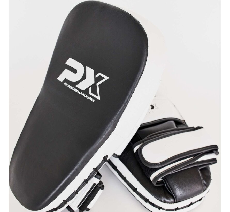 PX Kicking en Punching Pads, Leer, Set van 2, Zwart-Wit