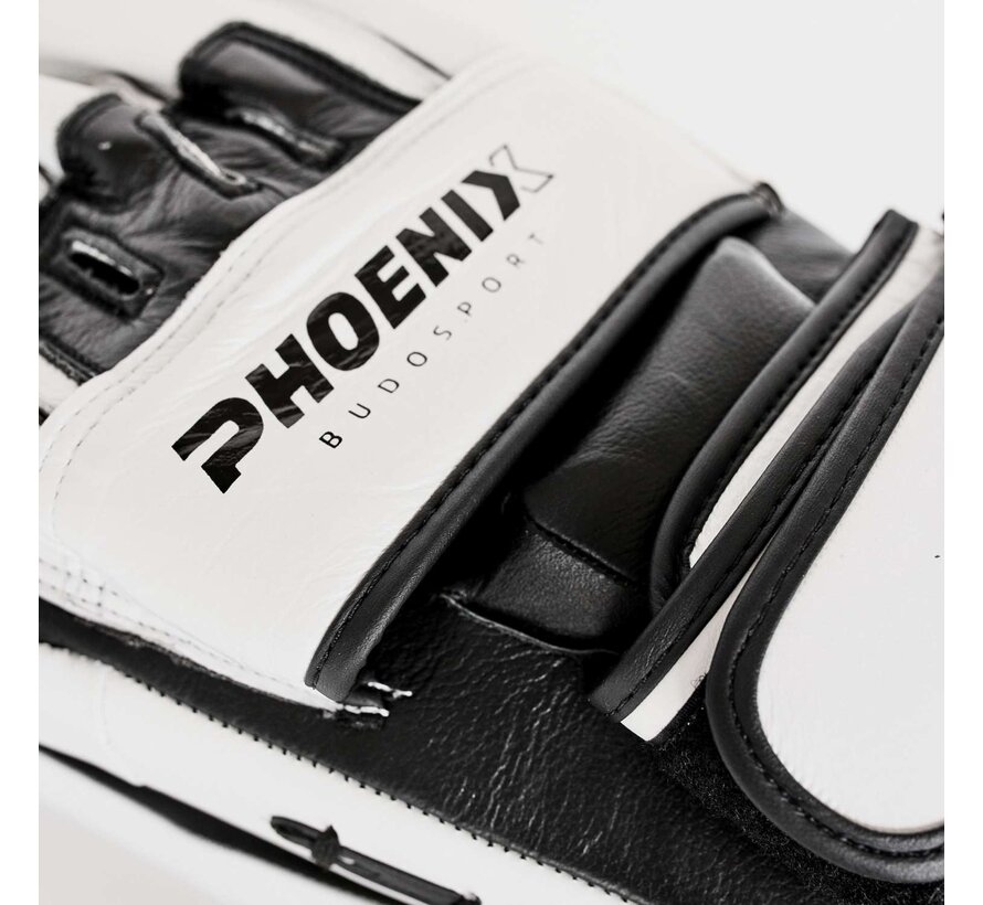 PX Kicking en Punching Pads, Leer, Set van 2, Zwart-Wit