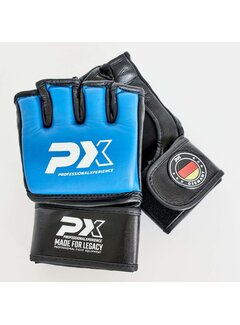 Phoenix PX MMA Handschoenen van Leer, Zwart-Blauw