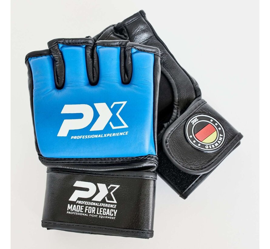 PX MMA Handschoenen van Leer, Zwart-Blauw