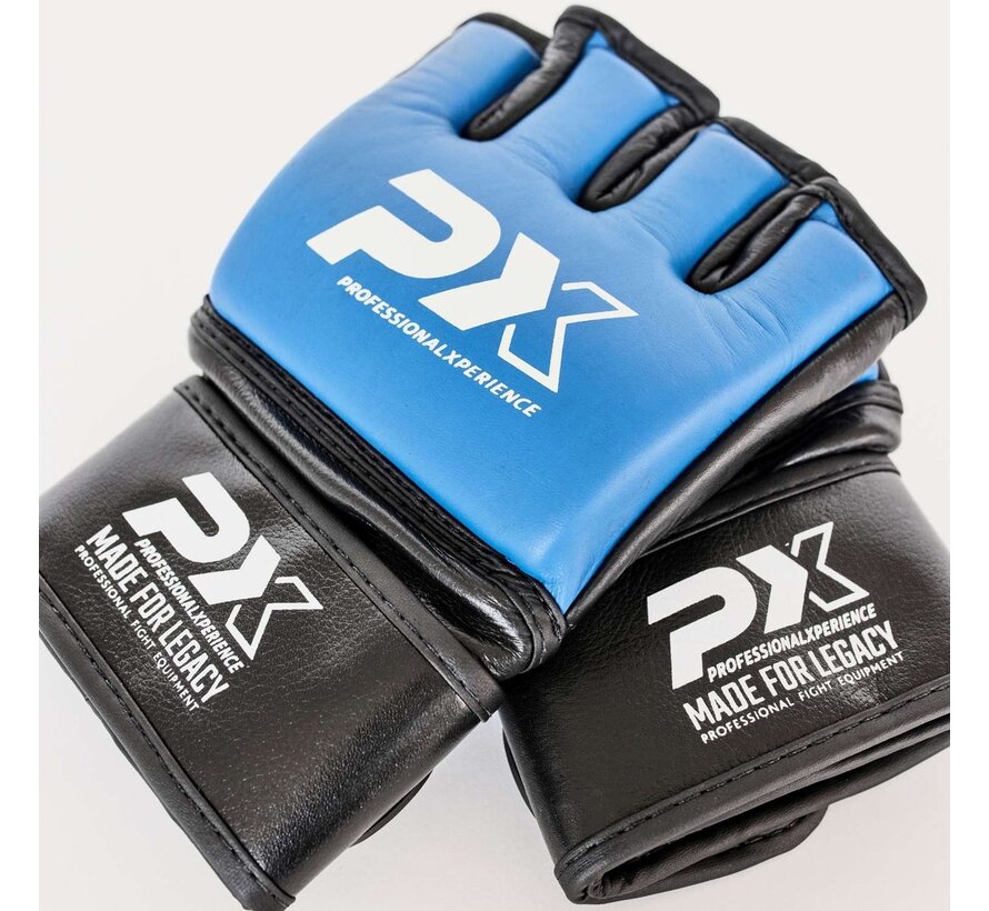 PX MMA Handschoenen van Leer, Zwart-Blauw
