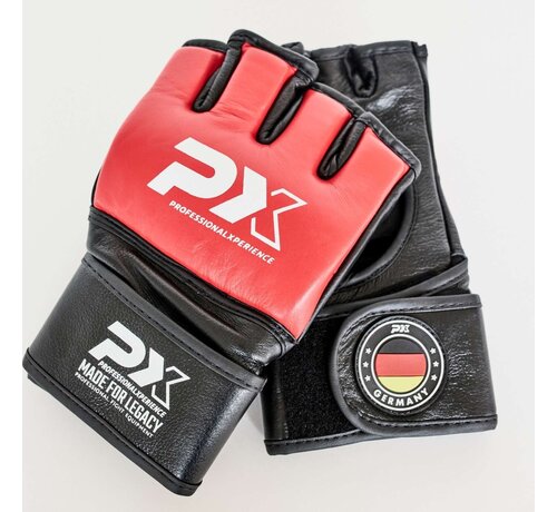 Phoenix PX MMA Handschoenen van Leer - Zwart-Rood