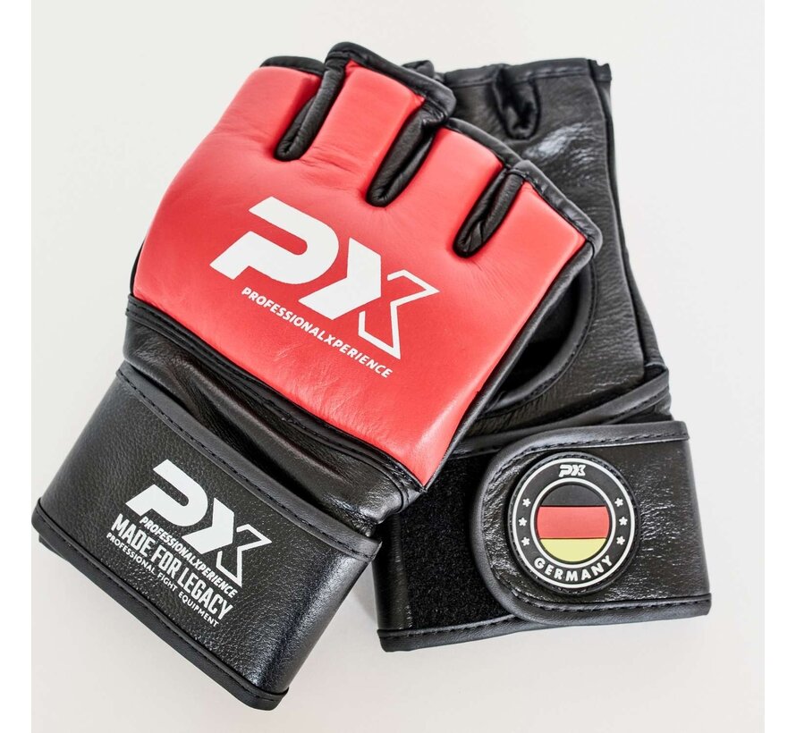 PX MMA Handschoenen van Leer - Zwart-Rood