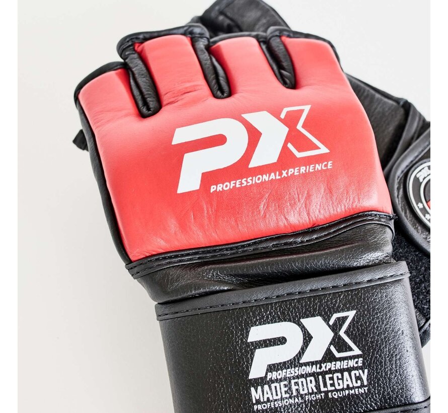 PX MMA Handschoenen van Leer - Zwart-Rood