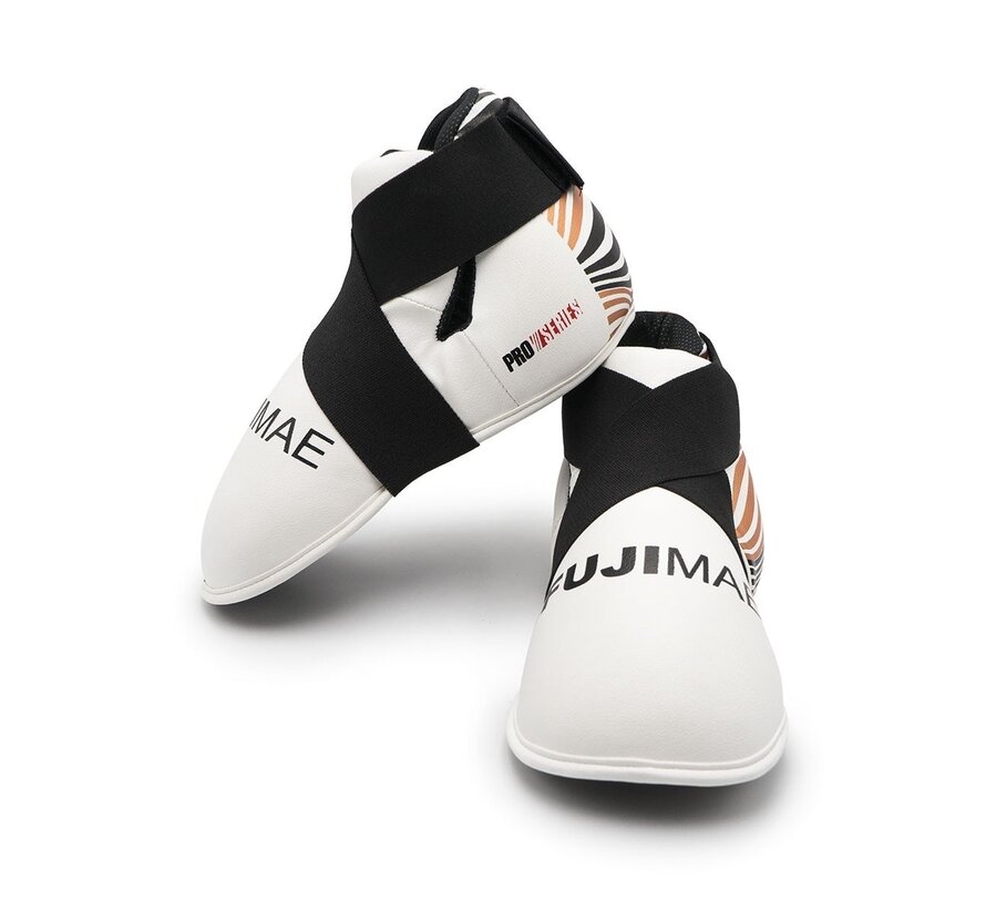 ProSeries semi contact voetbeschermers - Maat: M, Kleur: Wit-Bronze OP=OP