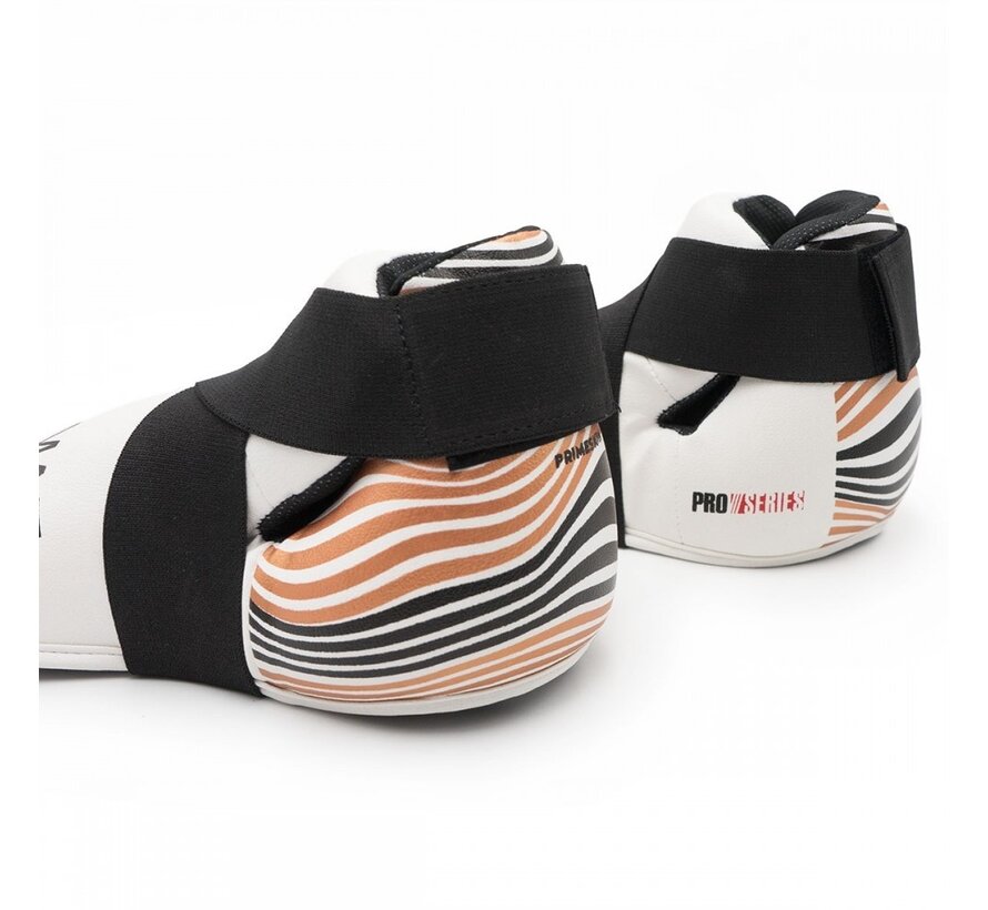 ProSeries semi contact voetbeschermers - Maat: M, Kleur: Wit-Bronze OP=OP