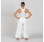 Budokan Excellence Kata Karate broek - Maat: 3 - 160 (Kleur: Wit) OP=OP