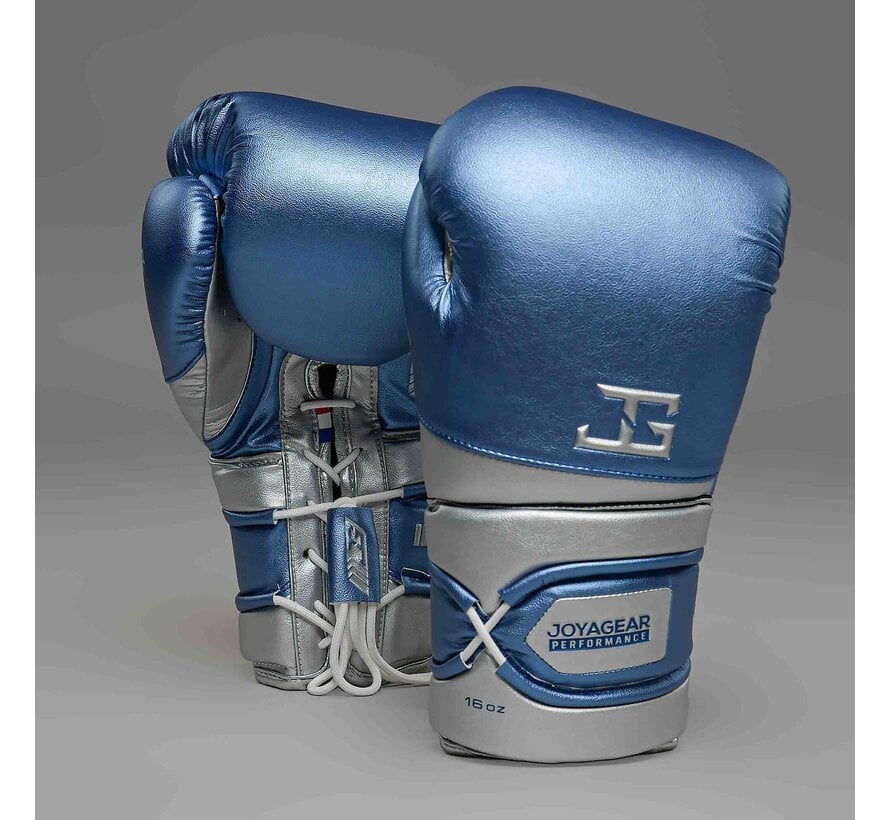 Joyagear Performance V2 Laces Boxing Gloves Blauw/Zilver