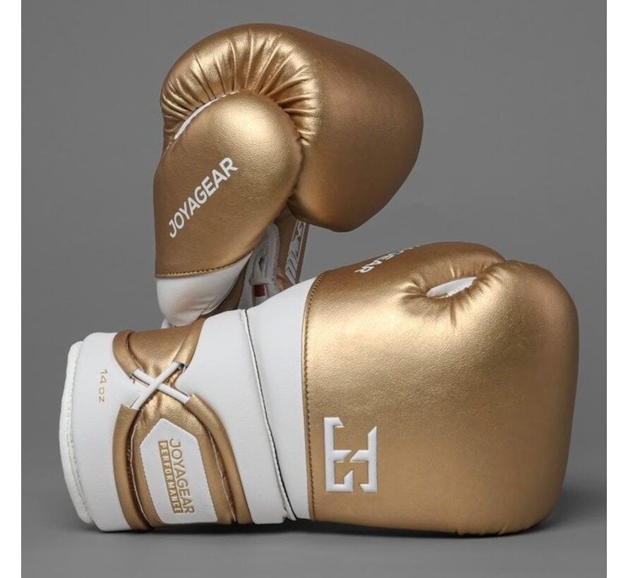 Joyagear Performance V2 Laces Boxing Gloves Wit/Gold
