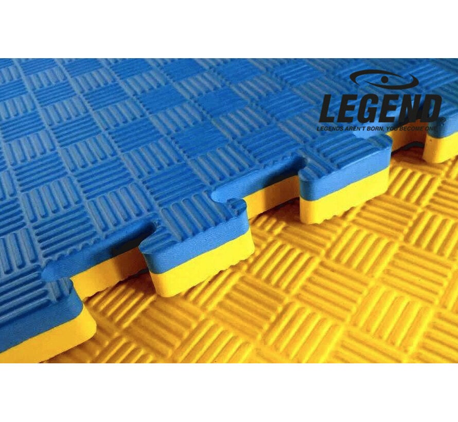 Legend Legend Puzzelmat sport 2CM Blauw/Geel