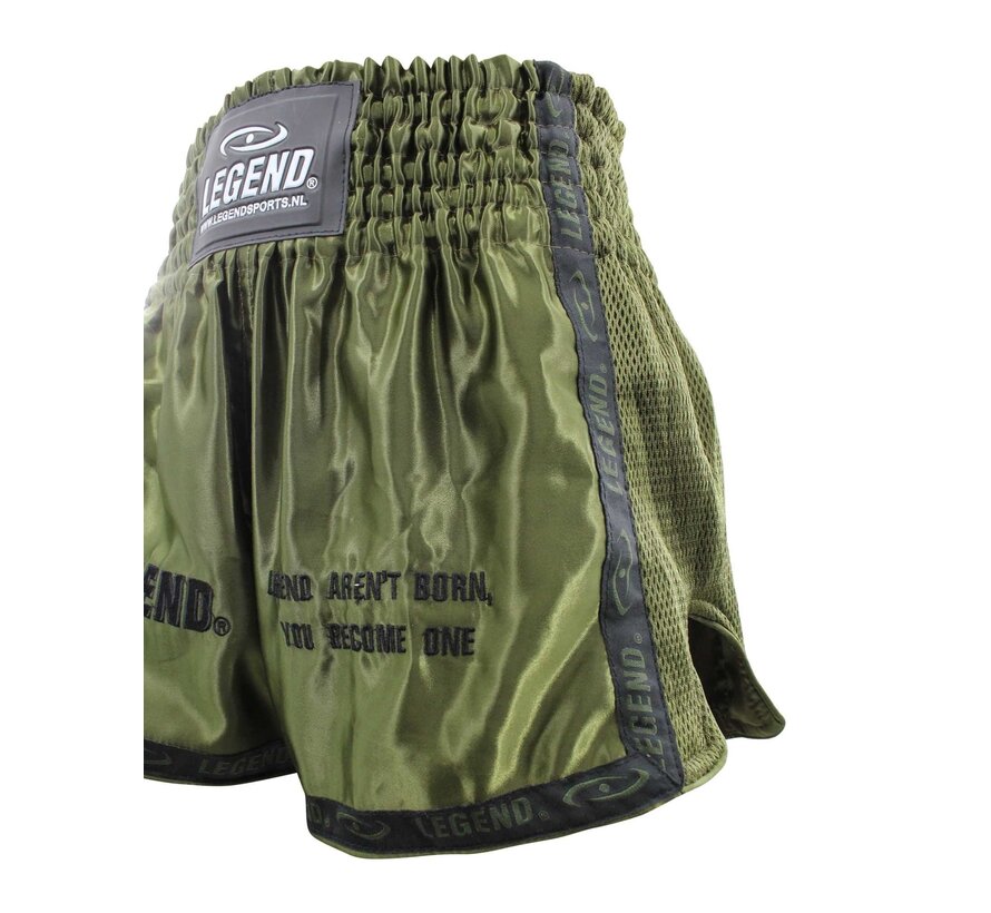 Legend Sports Kickboks Broekje Army Green Kids/Volwassenen