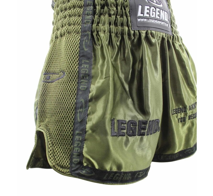 Legend Sports Kickboks Broekje Army Green Kids/Volwassenen