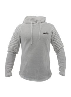 Legend Sports Hoodie Rib Sleeve White