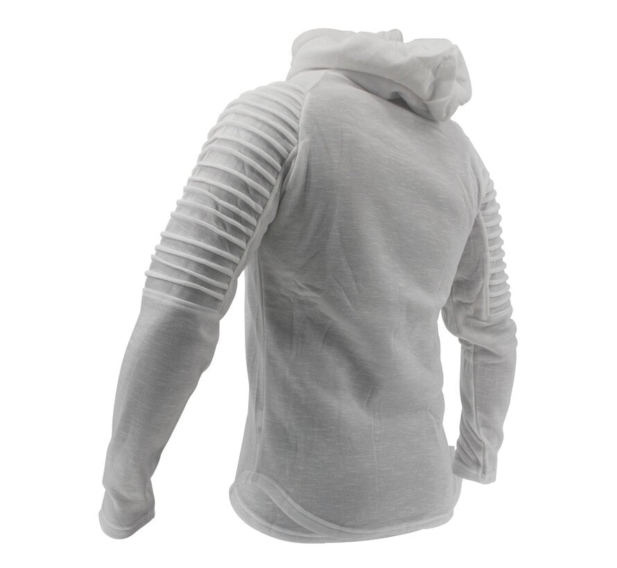Legend Sports Hoodie Rib Sleeve White