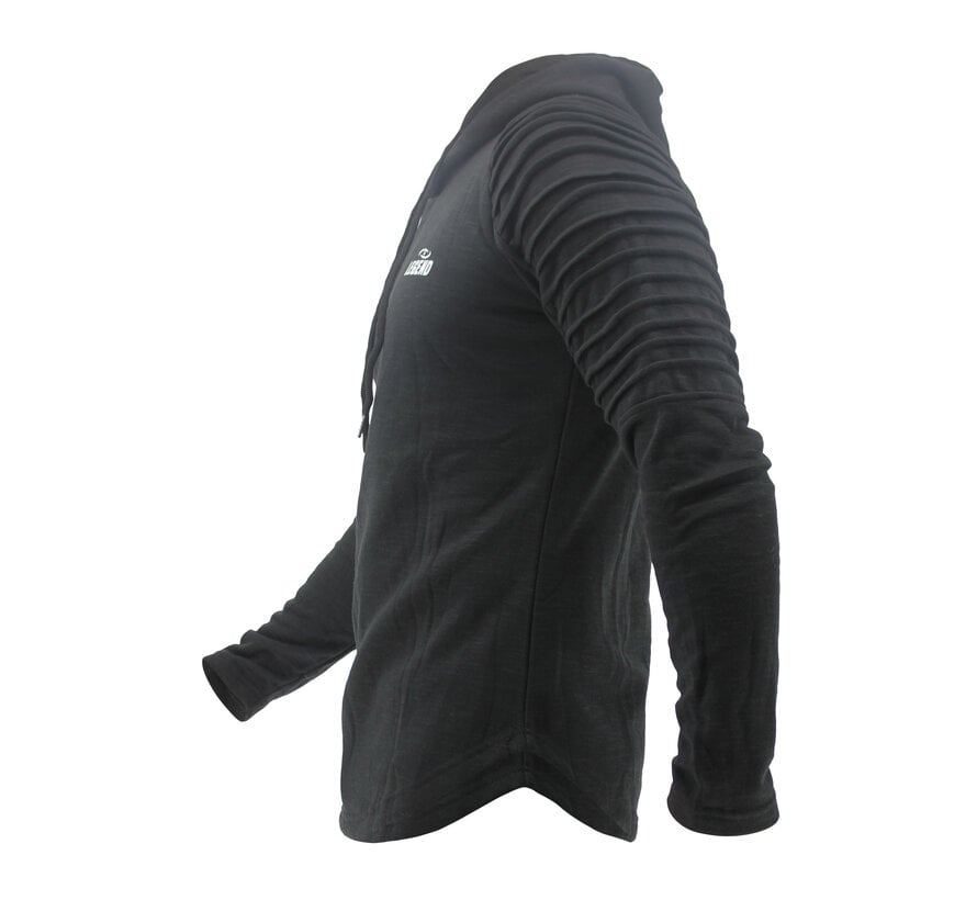 Legend Sports Hoodie Rib Sleeve Black