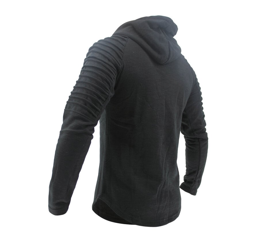 Legend Sports Hoodie Rib Sleeve Black