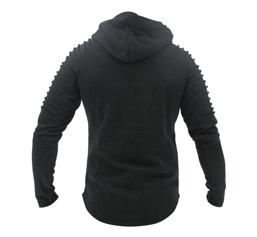 Legend Sports Hoodie Rib Sleeve Black