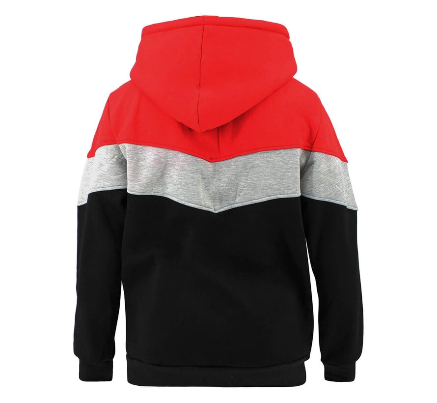 Hoodie Legend Tricolore Dames/Heren - Rood Fleece voor Comfort en Fitness