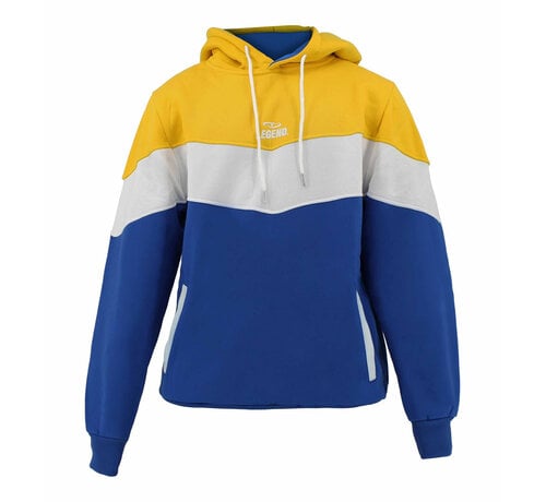 Hoodie Legend Tricolore Dames/Heren - Geel Fleece voor Casual en Sportief Gebruik