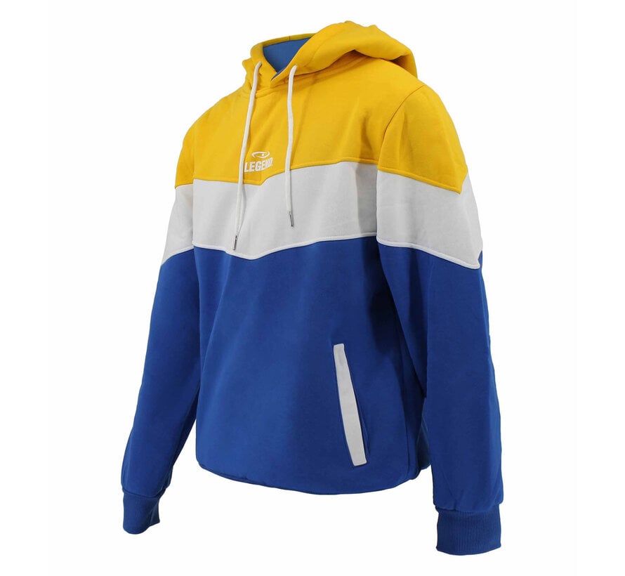 Hoodie Legend Tricolore Dames/Heren - Geel Fleece voor Casual en Sportief Gebruik