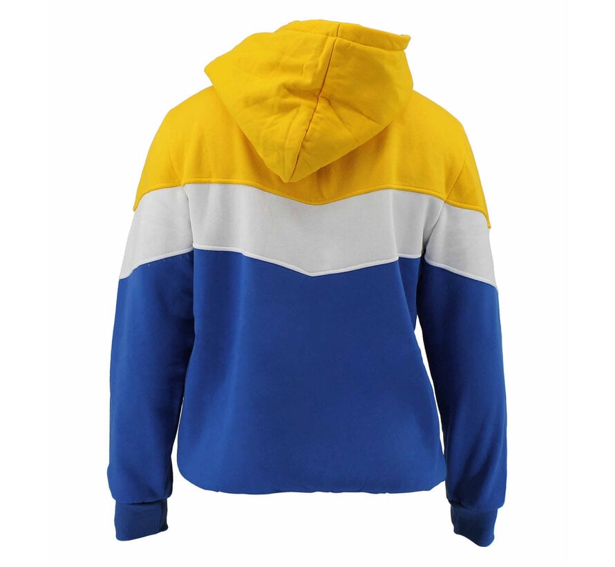Hoodie Legend Tricolore Dames/Heren - Geel Fleece voor Casual en Sportief Gebruik