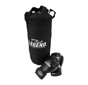 Legend Legend Sports Bokszak voor Kinderen met Handschoenen - Zwart (1-7 jaar)