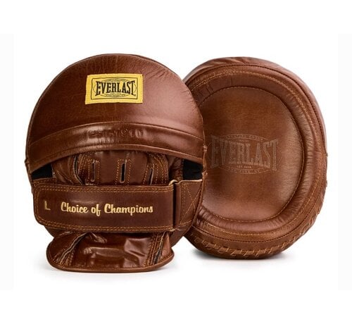 Everlast 1910 Pro Leather Speed Focus Mitts Brown OSFA