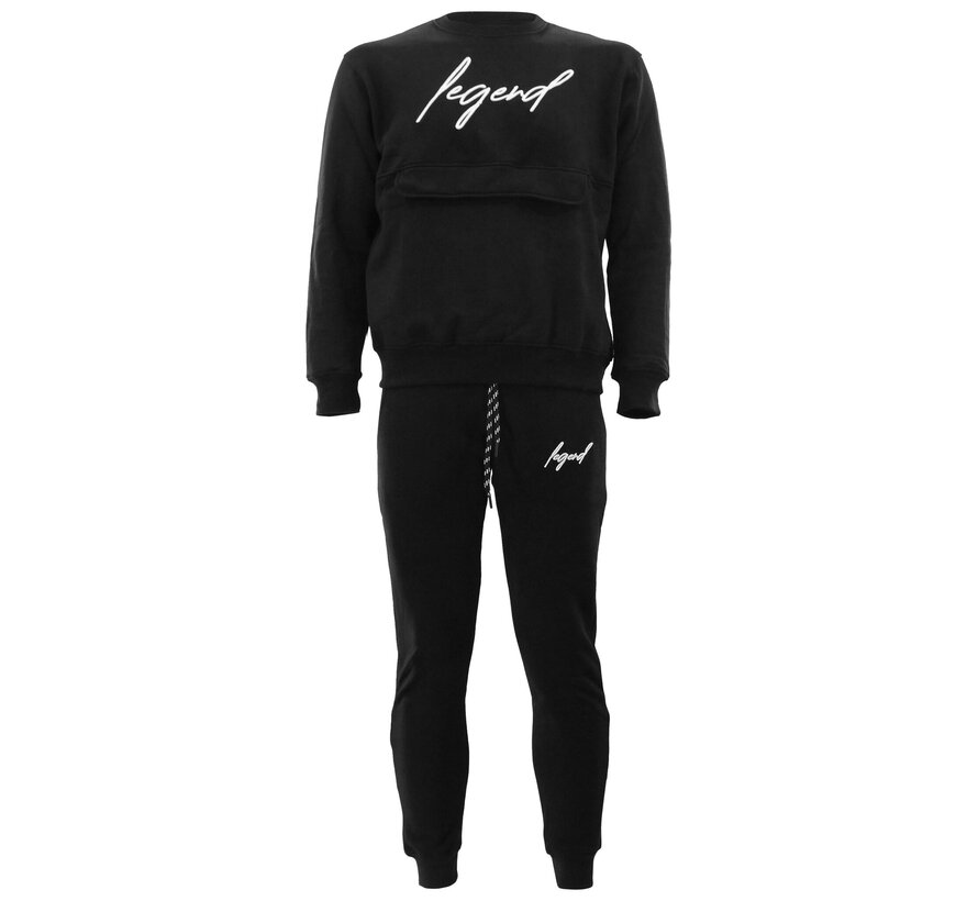 Legend Sports Joggingpak sweater Heren/Dames signature line zwart