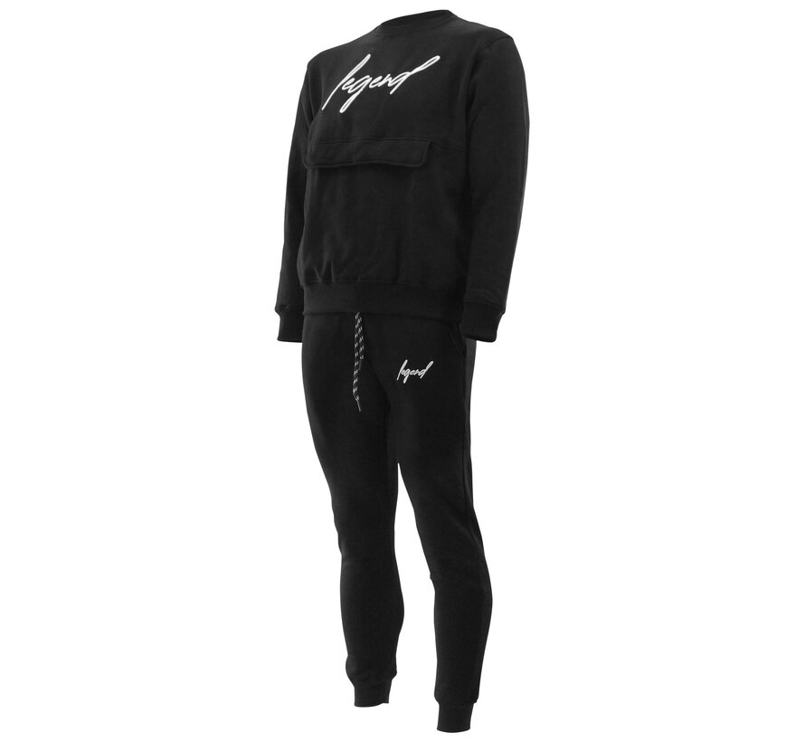 Legend Sports Joggingpak sweater Heren/Dames signature line zwart