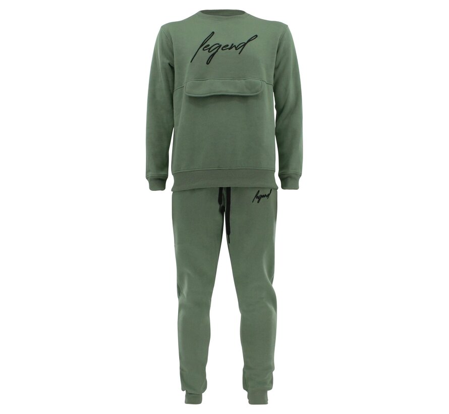 Legend Sports Joggingpak sweater Heren/Dames signature Milano Olive