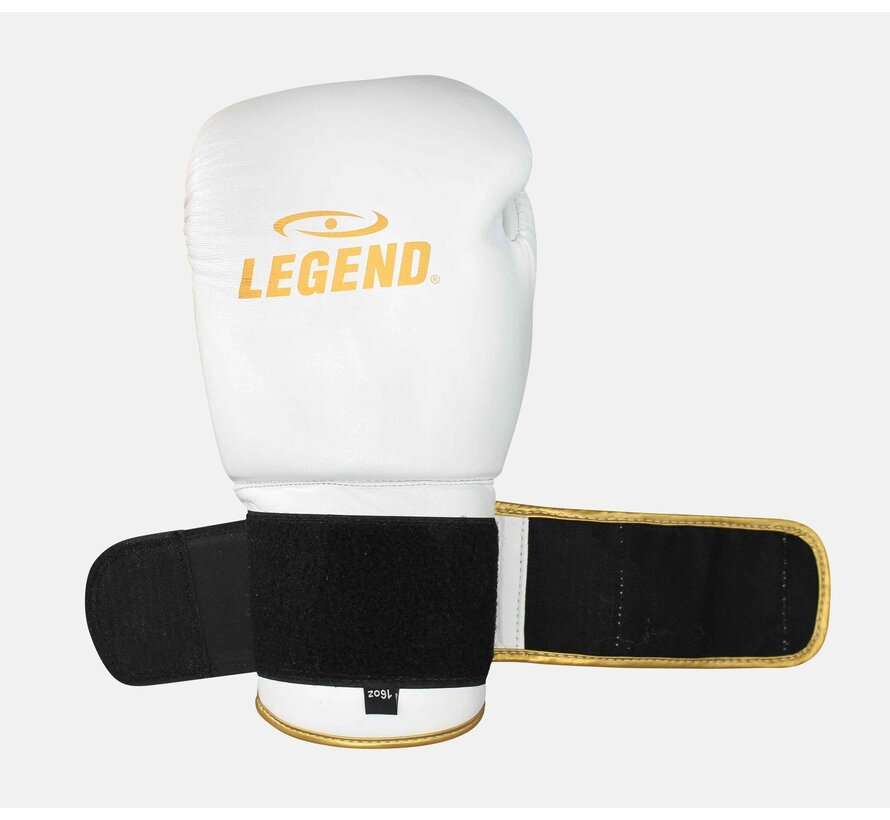 Legend Sports Bokshandschoenen Legend STEALTH Elite heren/dames white gold Leer