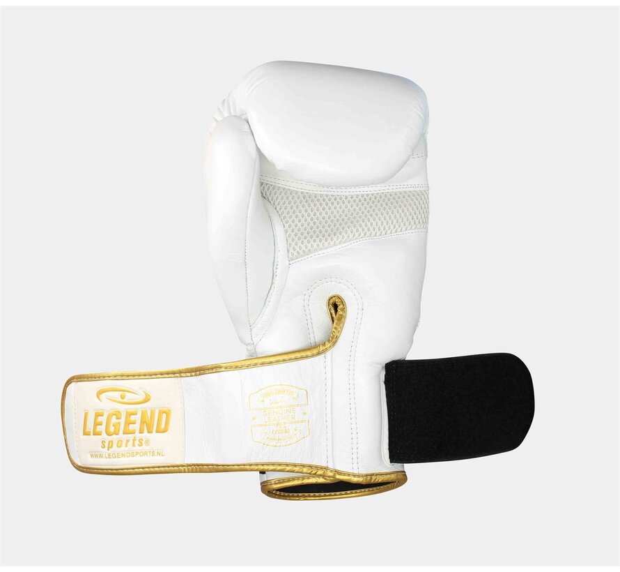Legend Sports Bokshandschoenen Legend STEALTH Elite heren/dames white gold Leer