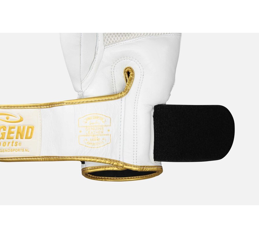 Legend Sports Bokshandschoenen Legend STEALTH Elite heren/dames white gold Leer