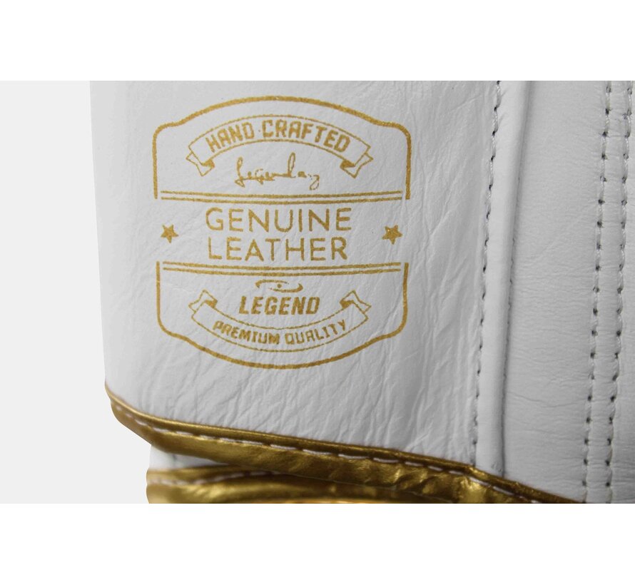 Legend Sports Bokshandschoenen Legend STEALTH Elite heren/dames white gold Leer