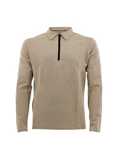 Legend Legend Sports Sweater LA Luxe Lounge half zip Beige heren/dames katoen