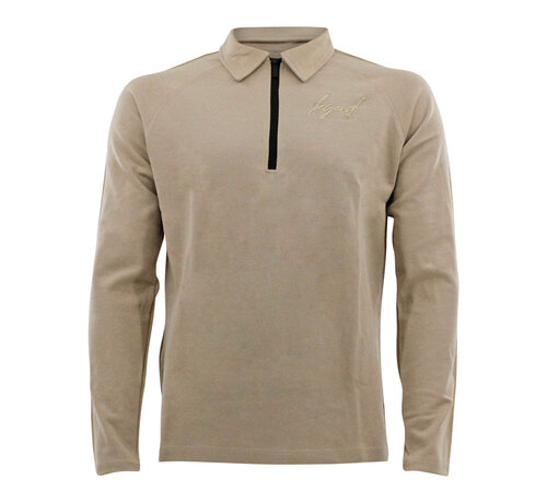Legend Legend Sports Sweater LA Luxe Lounge half zip Beige heren/dames katoen