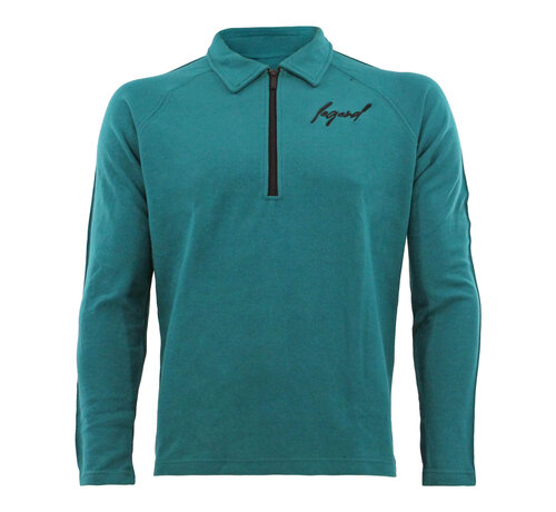Legend Legend Sports Sweater LA Luxe Lounge half zip Petrol heren/dames katoen