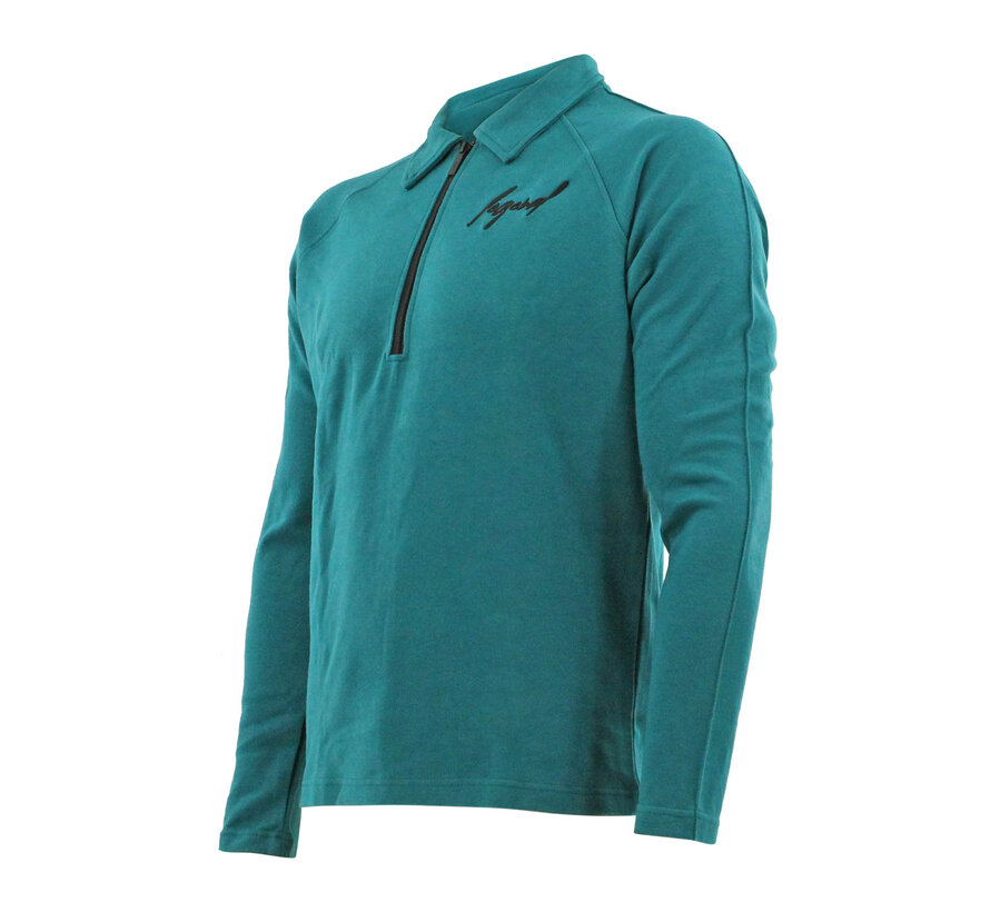 Legend Sports Sweater LA Luxe Lounge half zip Petrol heren/dames katoen