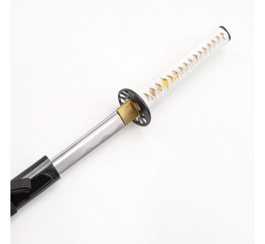 Gehamerde Stalen Katana - Zwart-Wit