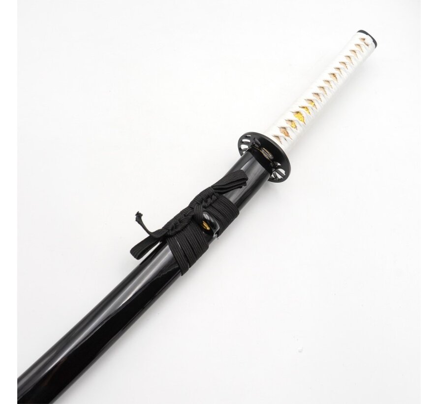 Gehamerde Stalen Katana - Zwart-Wit