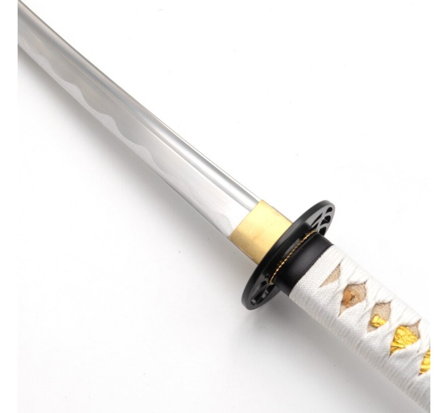 Gehamerde Stalen Katana - Zwart-Wit