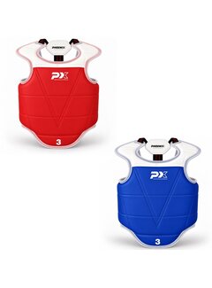 Phoenix PX Taekwondo Borstbeschermer - Omkeerbaar Rood/Blauw