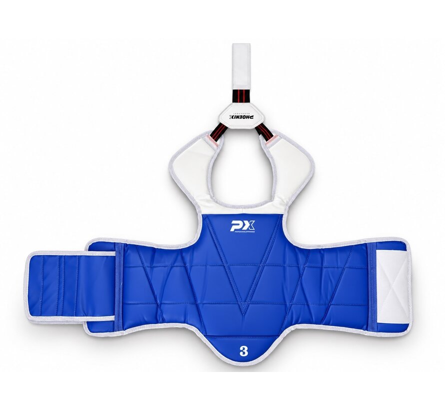 PX Taekwondo Borstbeschermer - Omkeerbaar Rood/Blauw