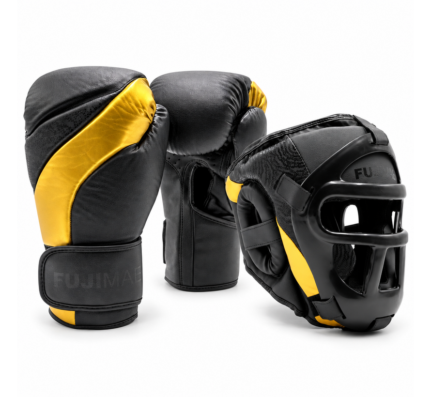 Sparring Primeskin – Voordeelset bokshandschoenen + hoofdbeschermer
