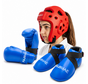 Itf Approved Taekwondo – Voordeelset handbeschermers + hoofdbeschermer + voetbeschermers